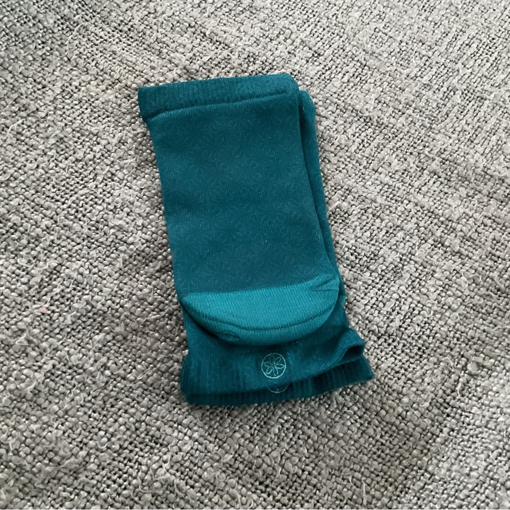GAIAM Teal Green Fold-Over Leg Warmers